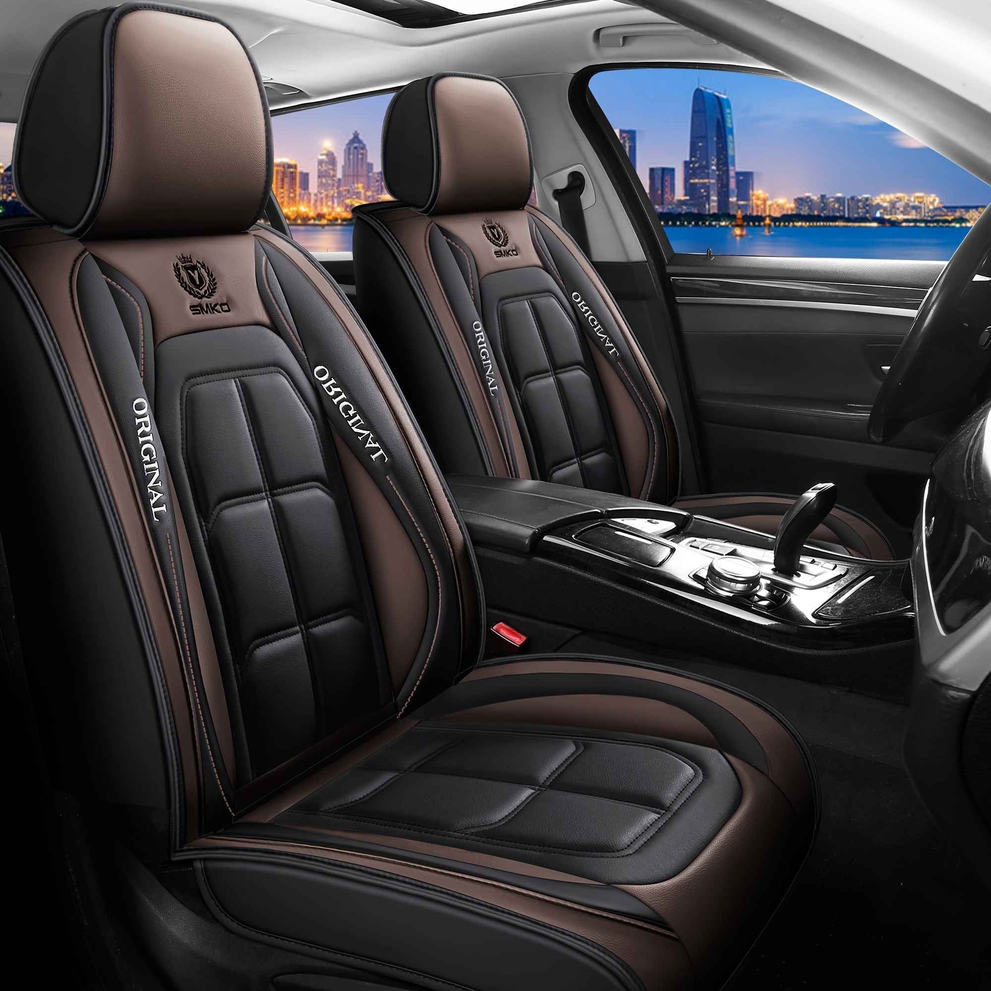 Capa de Assento Universal em Couro Premium – Almofada Completa para Motorista e Passageiro | Conforto e Estilo 4 Estações