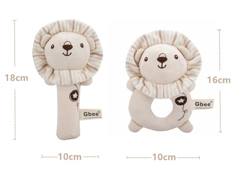 Bebê chocalho de pelúcia animal, móbile educativo e divertido para berço — ideal para recém-nascidos de 0 a 12 meses!