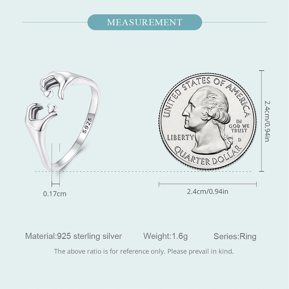 Anel WOSTU em Prata Esterlina 925 – Símbolo de Amor e União!