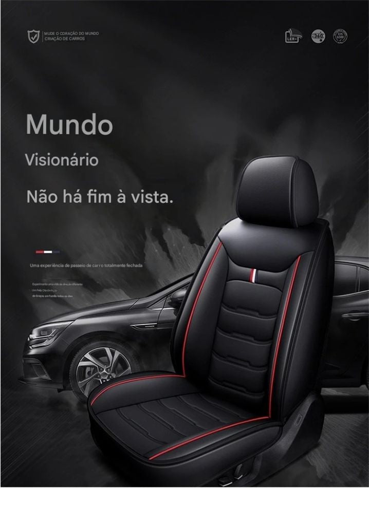 Conjunto de Capas de Banco em Couro PU Universal – Protetor de Assento Dividido para Carros e SUVs | Conforto e Elegância para Todas as Estações