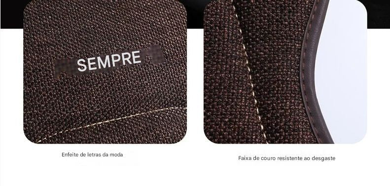 Capa Universal para Assento de Carro em Linho | 4 Estações | Respirável e Antiderrapante | Proteção Elegante para Bancos Automotivos