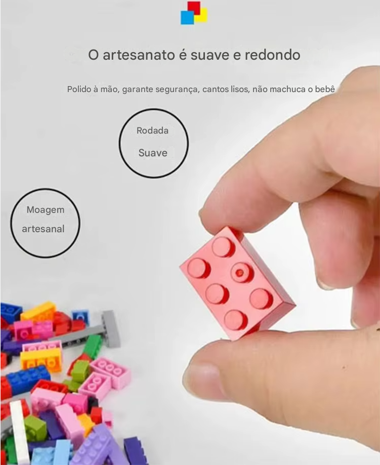 Blocos de Construção Criativos DIY – Conjunto em Massa com 300/500/1000/1500 Peças | Blocos Clássicos de Montar | Presente de Aniversário | Brinquedo Educativo para Crianças