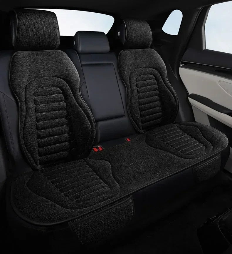Capa Universal para Assento de Carro em Linho | 4 Estações | Respirável e Antiderrapante | Proteção Elegante para Bancos Automotivos