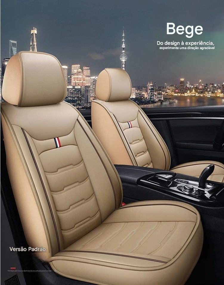Conjunto de Capas de Banco em Couro PU Universal – Protetor de Assento Dividido para Carros e SUVs | Conforto e Elegância para Todas as Estações