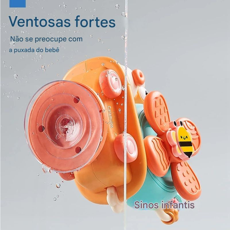 Brinquedo Giratório de Ventosa — Estímulo Sensorial e Motor para Bebês de 6 a 18 Meses | Ideal para Viagem