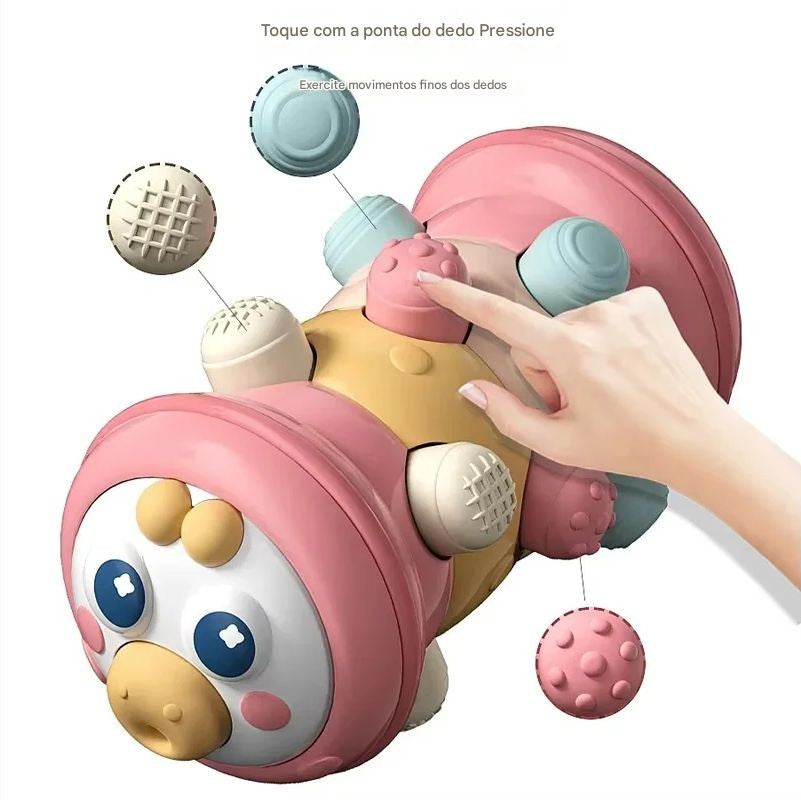 Rolo Inflável para Engatinhar — Brinquedo para Bebês de 6 a 12 Meses | Estímulo ao Desenvolvimento, Tempo de Barriga, Jogos de Fitness e Aprendizagem Precoce com Bola de PVC