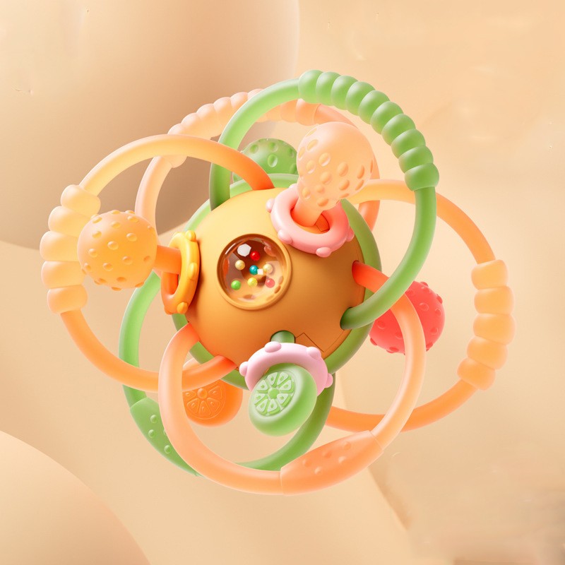 Brinquedo sensorial e educativo para bebês – 0 a 12 meses | Chocalho, mordedor, dentição e desenvolvimento motor.