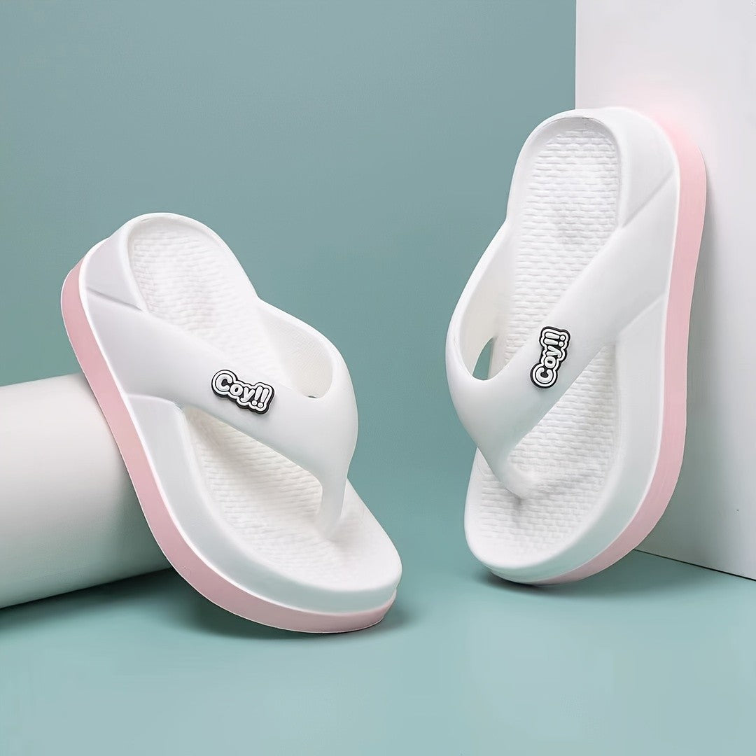 Chinelos femininos de verão — sandálias antiderrapantes com salto de 4 cm, estilo slide, confortáveis e elegantes, perfeitas para mulheres e meninas! ?????