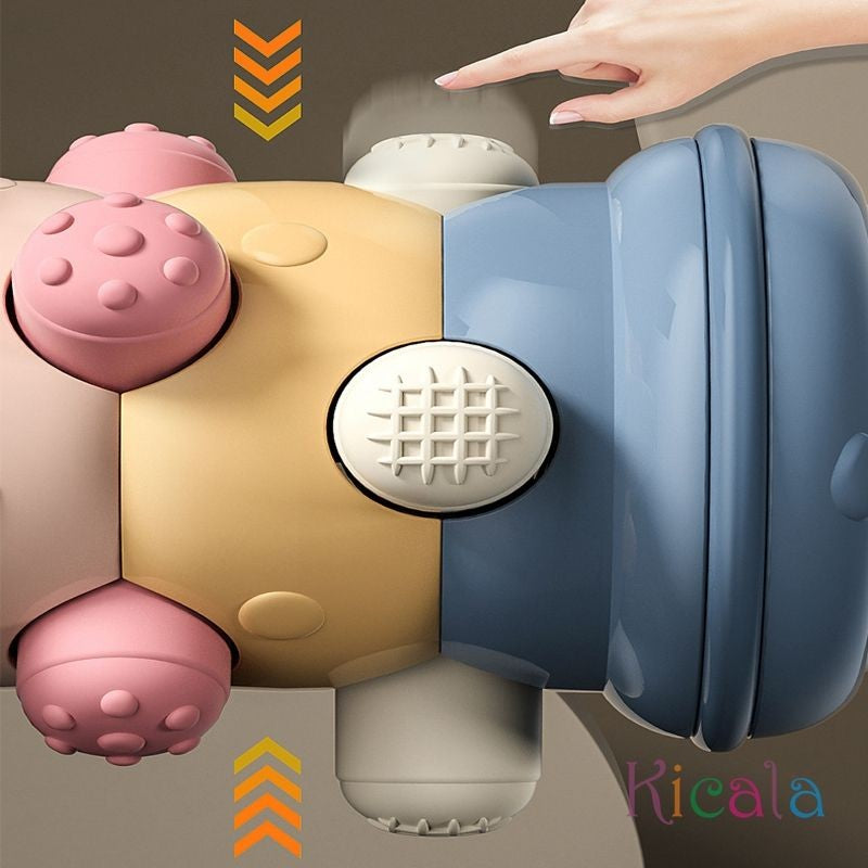 Rolo sensorial para bebê – estimula o engatinhar, tempo de barriga e desenvolvimento motor (0–12 meses).