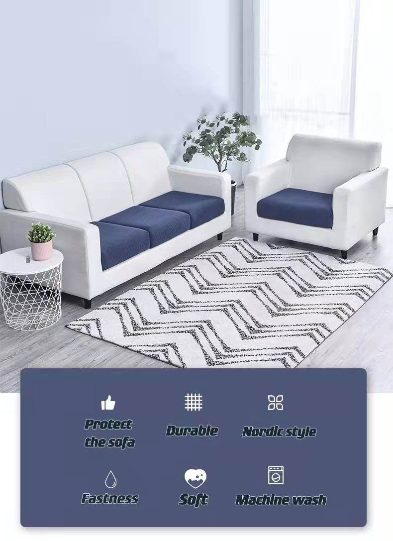Capa de Sofá Elástica Premium – Protetor Engrossado em Cor Sólida, Conforto Elegante e Ajuste Perfeito para Sala de Estar