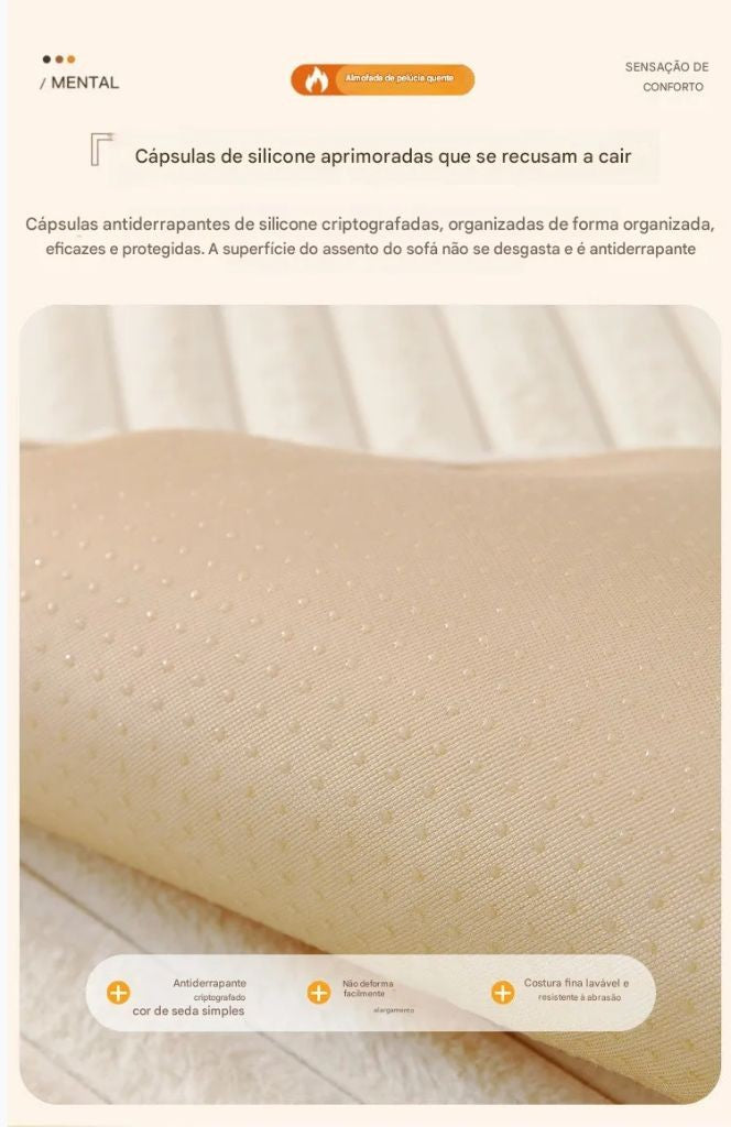 Almofada de sofá com pelo sintético de coelho, extra macia e quente para o inverno – capa de assento aconchegante e elegante!