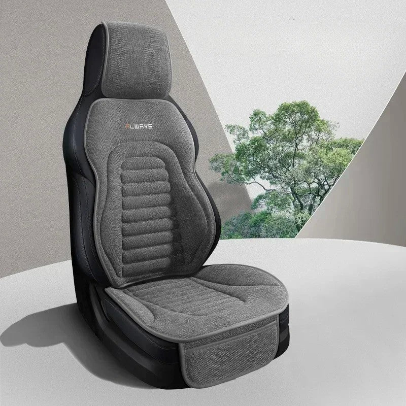 Capa Universal para Assento de Carro em Linho | 4 Estações | Respirável e Antiderrapante | Proteção Elegante para Bancos Automotivos
