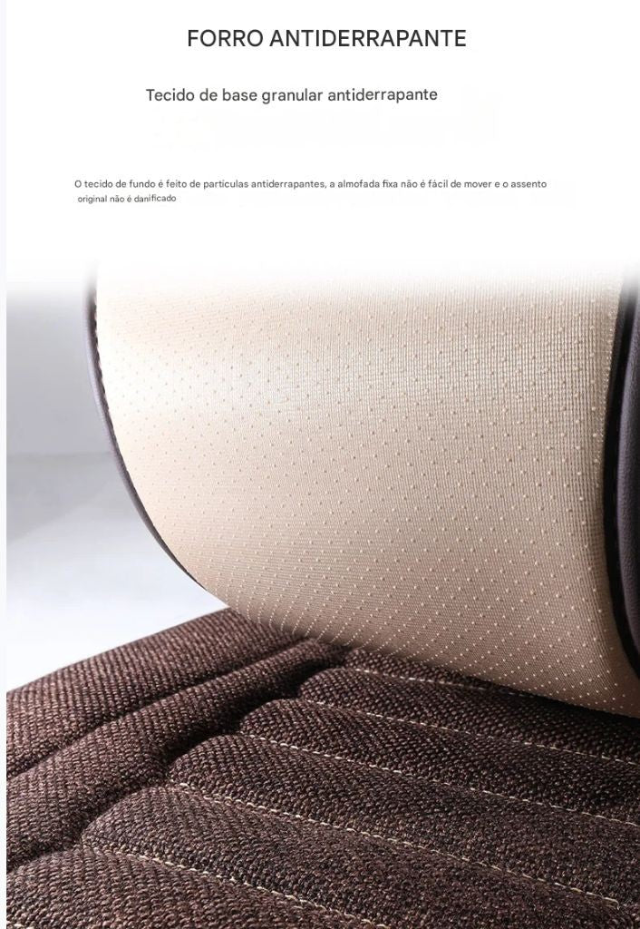 Capa Universal para Assento de Carro em Linho | 4 Estações | Respirável e Antiderrapante | Proteção Elegante para Bancos Automotivos