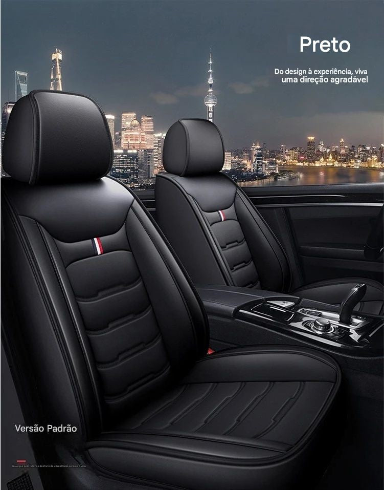 Conjunto de Capas de Banco em Couro PU Universal – Protetor de Assento Dividido para Carros e SUVs | Conforto e Elegância para Todas as Estações