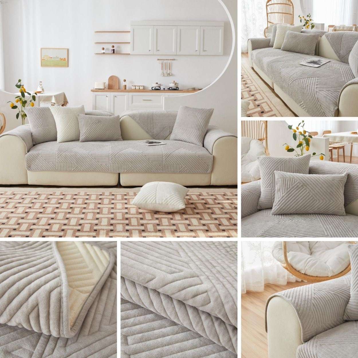 Capa de Sofá em Veludo Cristal Premium – Proteja seu sofá com estilo, conforto e segurança!