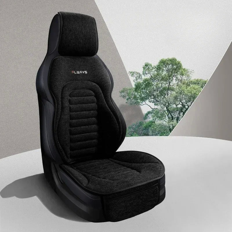 Capa Universal para Assento de Carro em Linho | 4 Estações | Respirável e Antiderrapante | Proteção Elegante para Bancos Automotivos