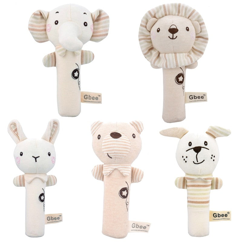Bebê chocalho de pelúcia animal, móbile educativo e divertido para berço — ideal para recém-nascidos de 0 a 12 meses!