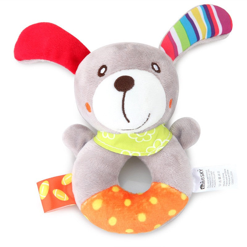 Bebê chocalho de pelúcia animal, móbile educativo e divertido para berço — ideal para recém-nascidos de 0 a 12 meses!