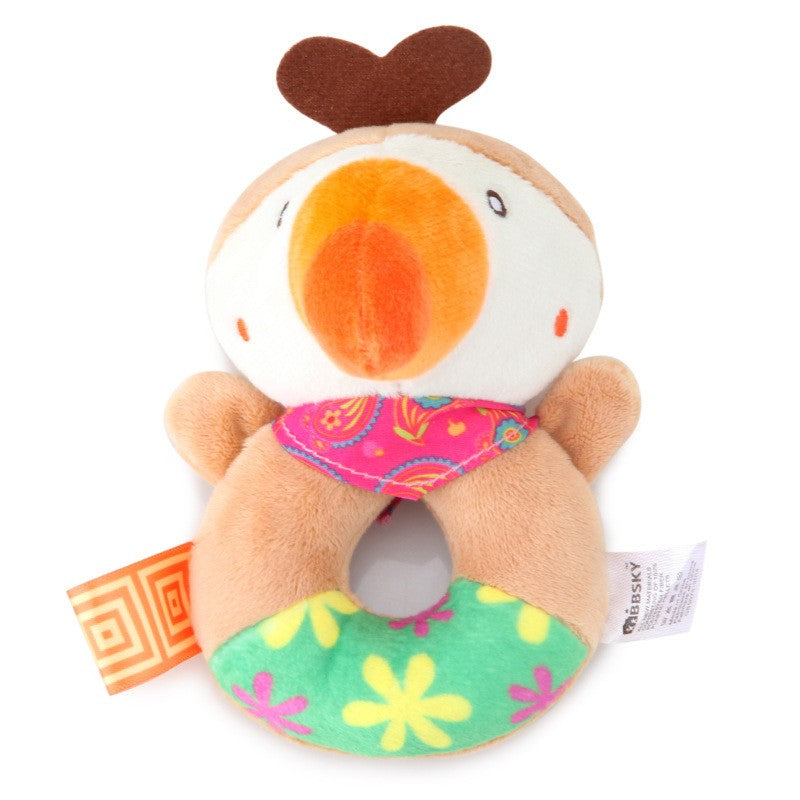 Bebê chocalho de pelúcia animal, móbile educativo e divertido para berço — ideal para recém-nascidos de 0 a 12 meses!