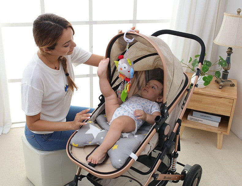 Brinquedo de pelúcia pendurado para carrinho , chocalho educativo com animais fofos, ideal para bebês de 0 a 12 meses