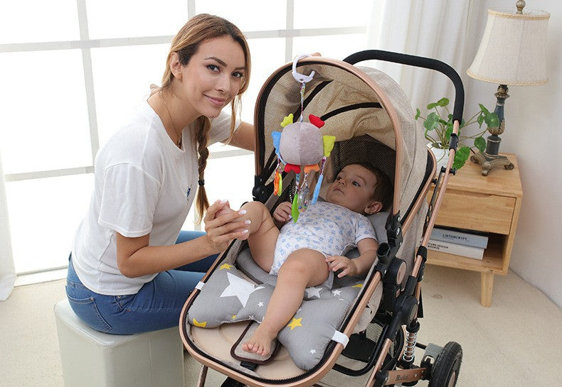 Brinquedo de pelúcia pendurado para carrinho , chocalho educativo com animais fofos, ideal para bebês de 0 a 12 meses