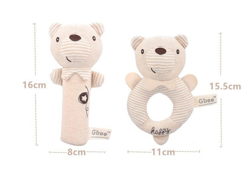 Bebê chocalho de pelúcia animal, móbile educativo e divertido para berço — ideal para recém-nascidos de 0 a 12 meses!