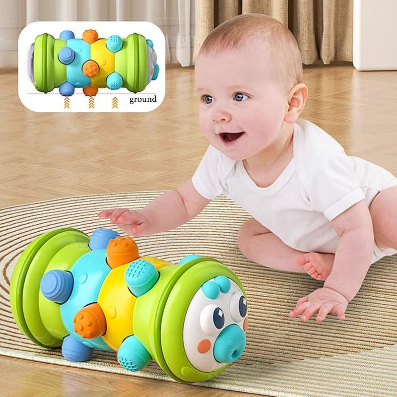 Rolo Inflável para Engatinhar — Brinquedo para Bebês de 6 a 12 Meses | Estímulo ao Desenvolvimento, Tempo de Barriga, Jogos de Fitness e Aprendizagem Precoce com Bola de PVC