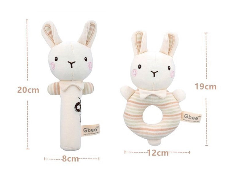 Bebê chocalho de pelúcia animal, móbile educativo e divertido para berço — ideal para recém-nascidos de 0 a 12 meses!