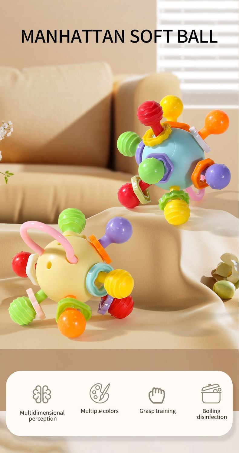 Bola Macia de Segurar para Bebês — Xingdun  Presente ideal para bebês de 0 a 3 anos! ?