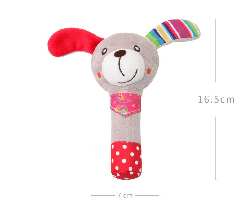 Bebê chocalho de pelúcia animal, móbile educativo e divertido para berço — ideal para recém-nascidos de 0 a 12 meses!
