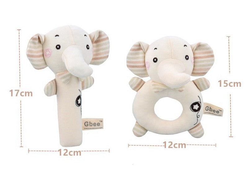 Bebê chocalho de pelúcia animal, móbile educativo e divertido para berço — ideal para recém-nascidos de 0 a 12 meses!