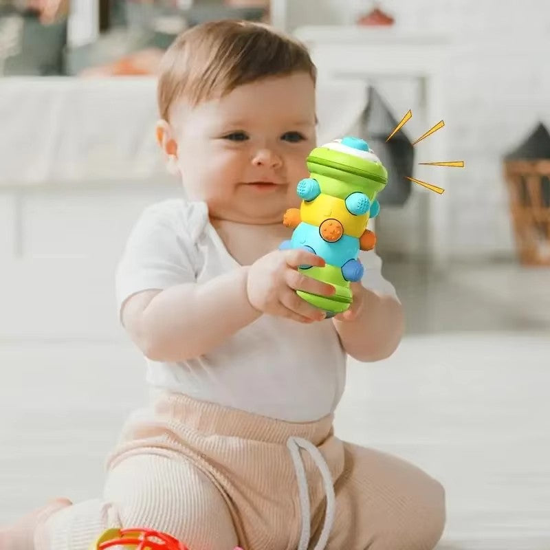 Rolo Inflável para Engatinhar — Brinquedo para Bebês de 6 a 12 Meses | Estímulo ao Desenvolvimento, Tempo de Barriga, Jogos de Fitness e Aprendizagem Precoce com Bola de PVC
