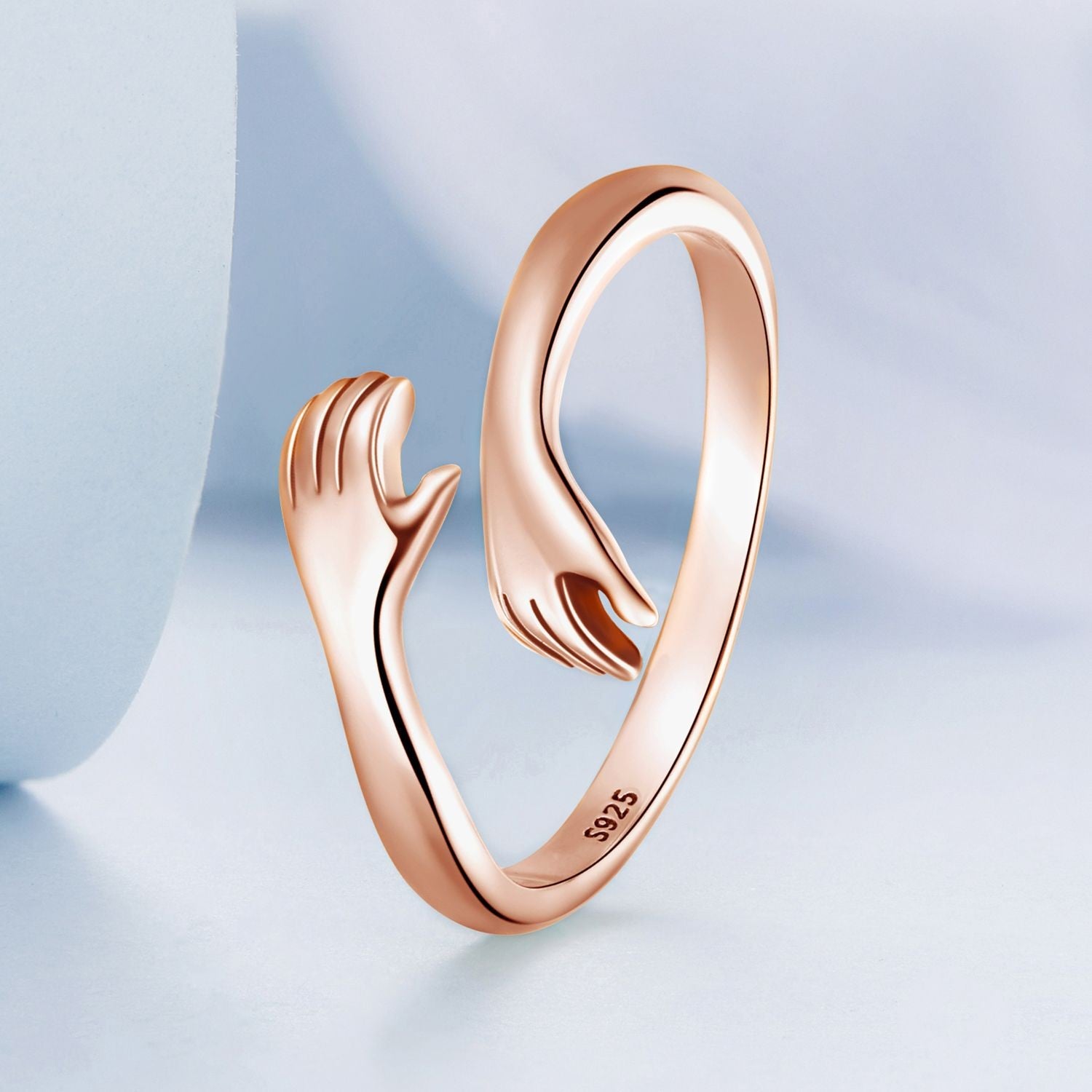 Anel Ajustável Bamoer 925 em Prata Esterlina – Perfeito para Transmitir Amor e Calor, Disponível em 3 Cores.