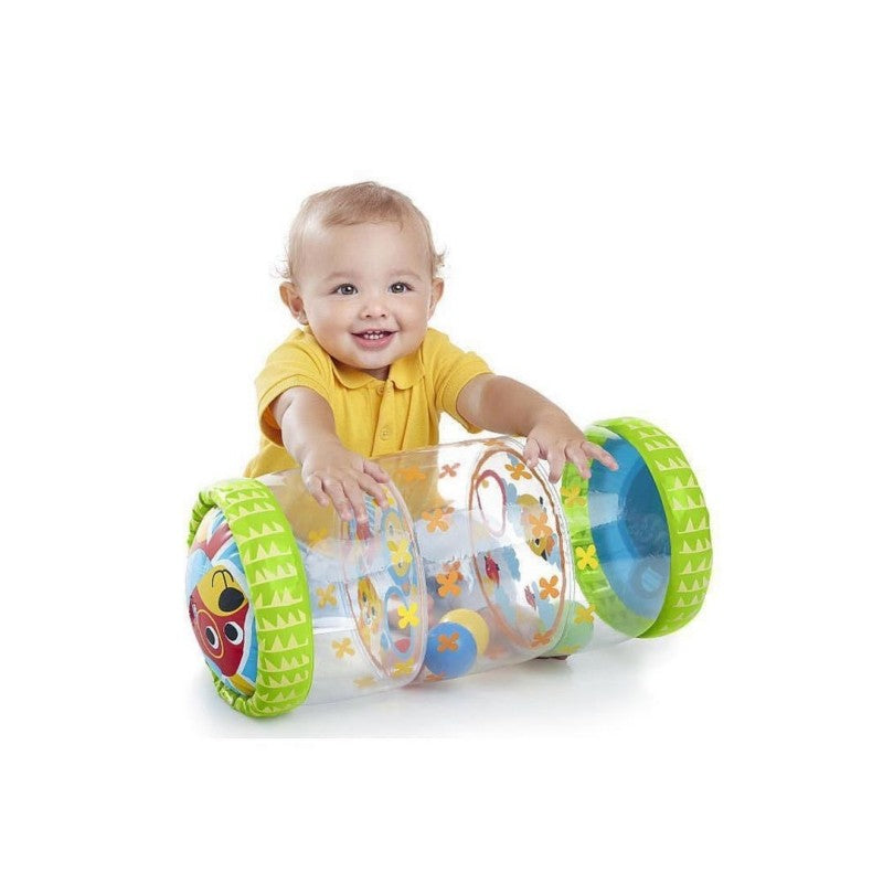 Rolo Inflável para Engatinhar — Brinquedo para Bebês de 6 a 12 Meses | Estímulo ao Desenvolvimento, Tempo de Barriga, Jogos de Fitness e Aprendizagem Precoce com Bola de PVC