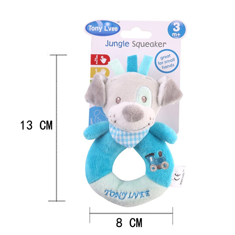 Bebê chocalho de pelúcia animal, móbile educativo e divertido para berço — ideal para recém-nascidos de 0 a 12 meses!