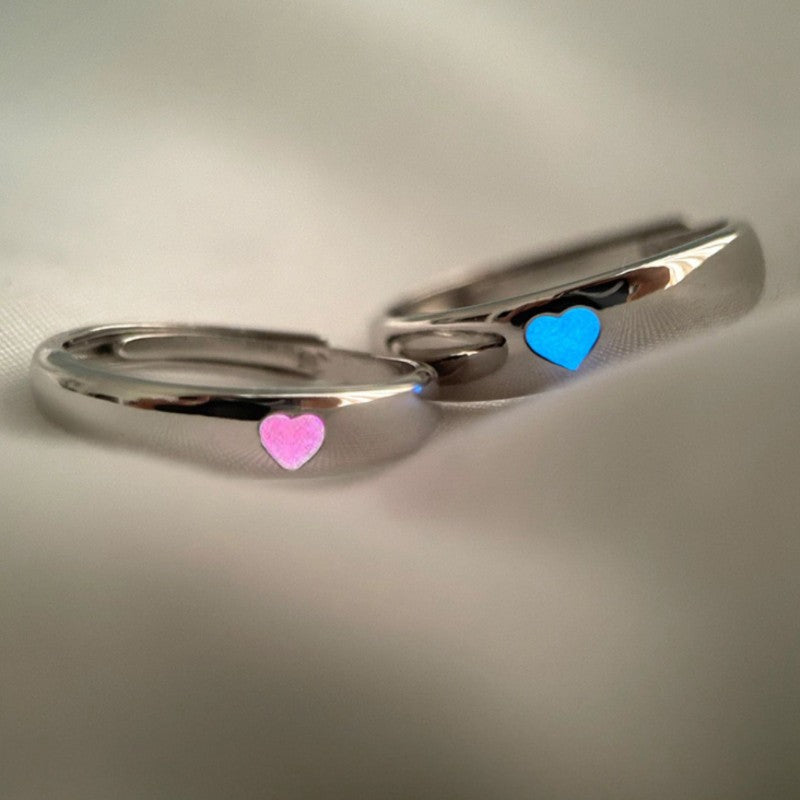 Novo anel ajustável de casal, cor prata, sol e lua — anel aberto para mulheres e homens, ideal para casamento, moda, joias e presentes.