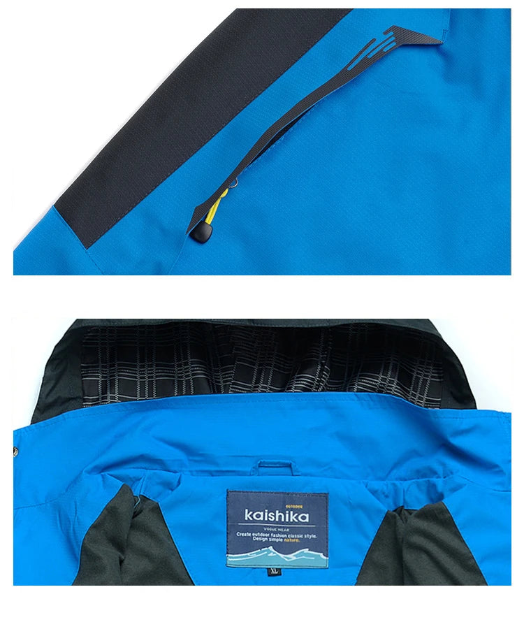Jaqueta Trvlwego para Acampamento e Caminhadas Masculinas - Outono, Esportes ao Ar Livre, Escalada, Trekking. Blusão de Viagem à Prova d'Água - Preto