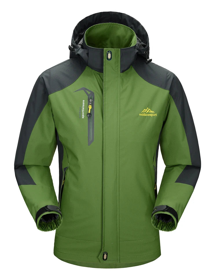 Jaqueta Trvlwego para Acampamento e Caminhadas Masculinas - Outono, Esportes ao Ar Livre, Escalada, Trekking. Blusão de Viagem à Prova d'Água - Preto