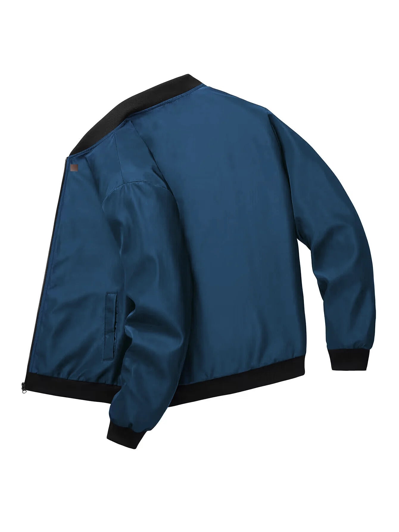 Jaqueta Masculina de Gola de Beisebol - Nova para Primavera e Outono de 2024, Curta, Solta, em Cor Sólida, Estilo Casual e de Negócios, Casaco Fino em Tendência.
