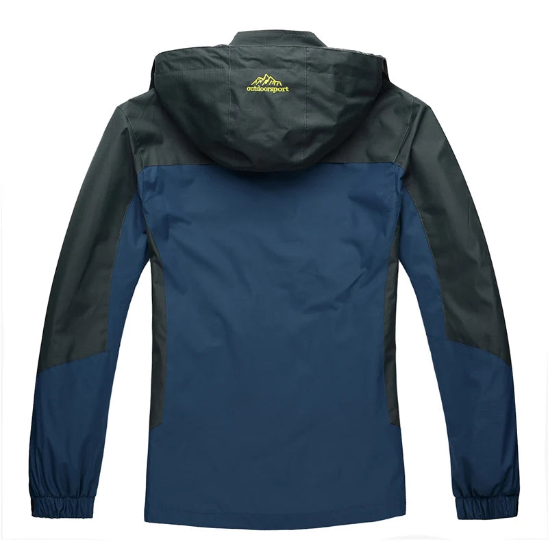 Jaqueta Trvlwego para Acampamento e Caminhadas Masculinas - Outono, Esportes ao Ar Livre, Escalada, Trekking. Blusão de Viagem à Prova d'Água - Preto