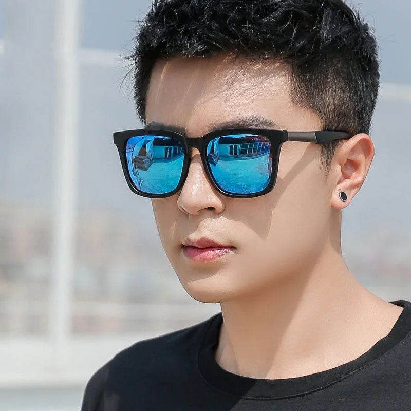 Óculos de sol unissex para dirigir, com lentes de mercúrio e proteção UV400.