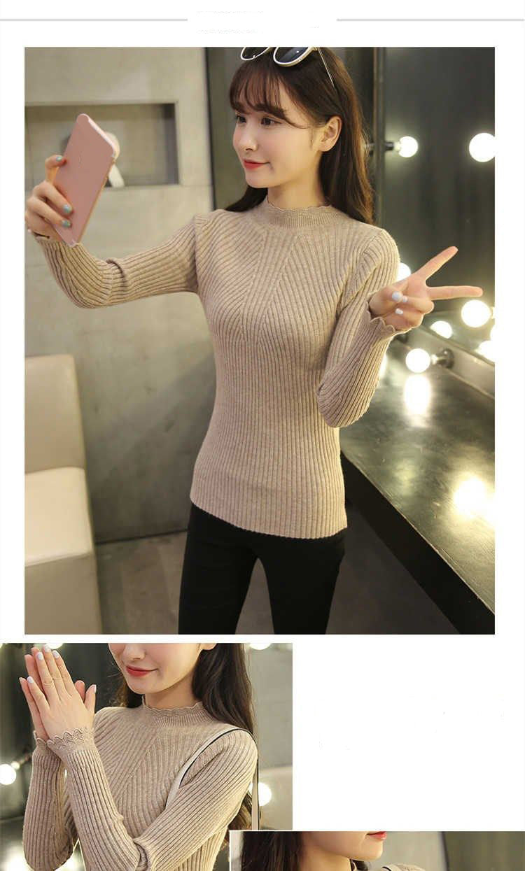 Aproveite a temporada de outono com estilo! A blusa feminina Eveisi apresenta um sofisticado mock neck e delicados babados, perfeita para compor looks casuais e elegantes.