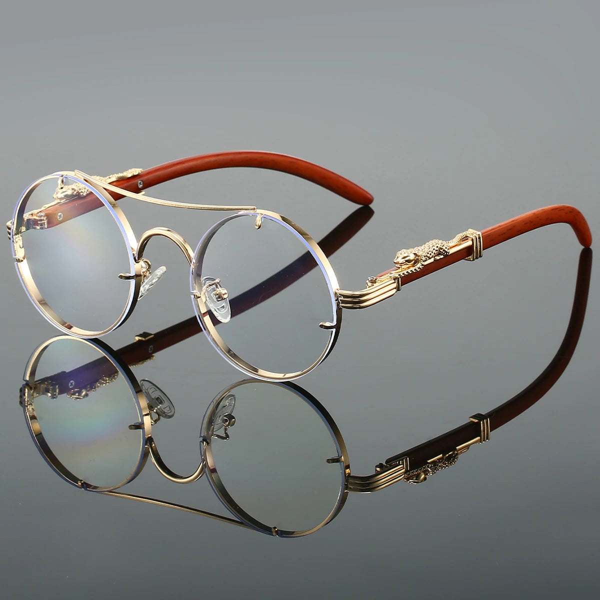 Óculos de Sol Vintage Redondos Kammpt Óculos de sol masculinos com ponte dupla, multicoloridos e em tons femininos. Estilo retrô da marca de luxo. Design moderno e na moda.