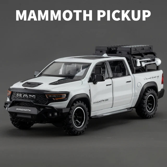Dodge Ram 1000 TRX Mamute 1:32 - Pickup com Som, Luz e Movimento Para Trás - Brinquedo Colecionável para Crianças, Presente Ideal de Aniversário!