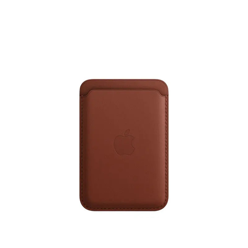 Carteira de couro original Apple MagSafe, titular de cartão magnético, case para iPhone 15, 14, 13, 12 Pro Max Plus. Acessórios para telefone.