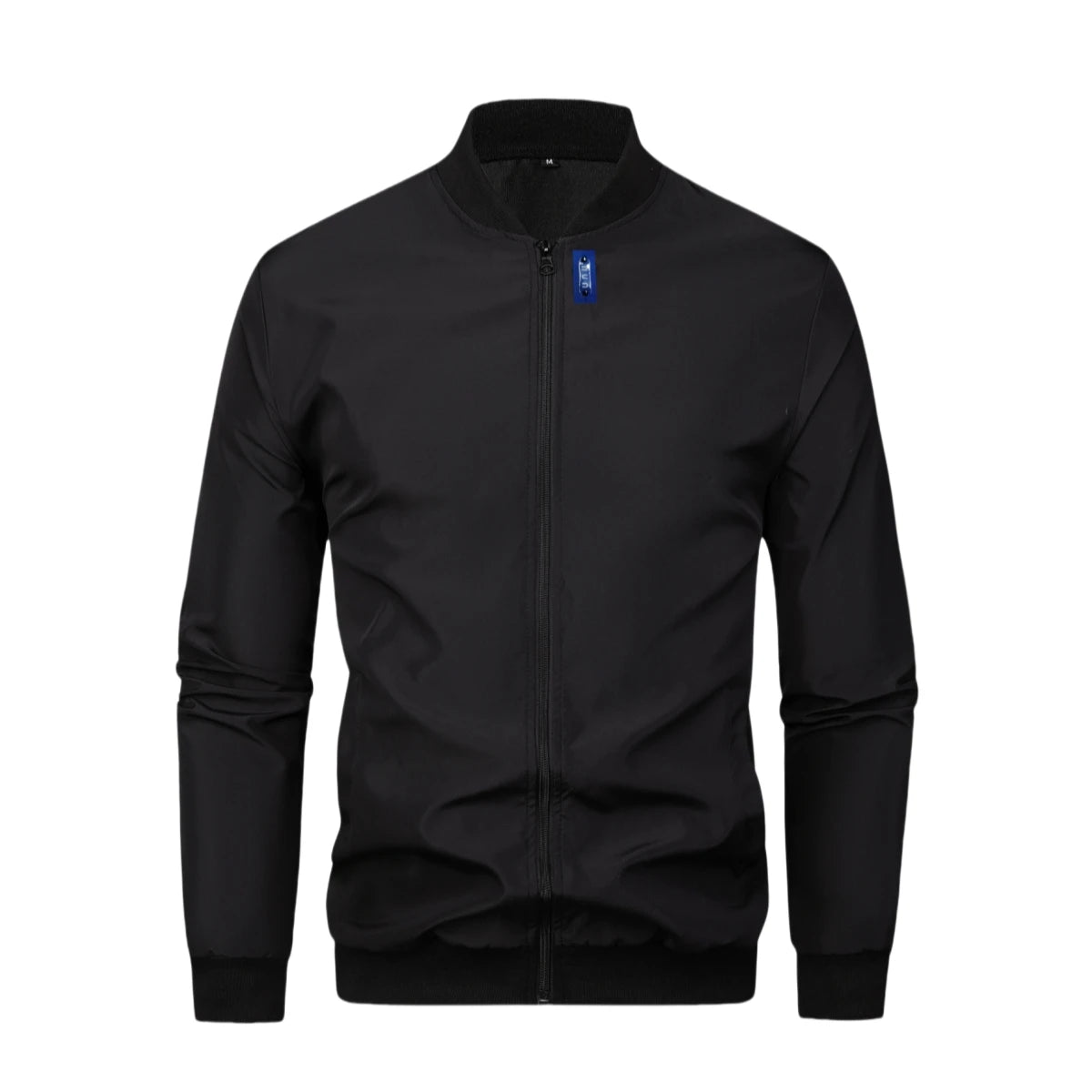 Jaqueta Masculina de Gola de Beisebol - Nova para Primavera e Outono de 2024, Curta, Solta, em Cor Sólida, Estilo Casual e de Negócios, Casaco Fino em Tendência.