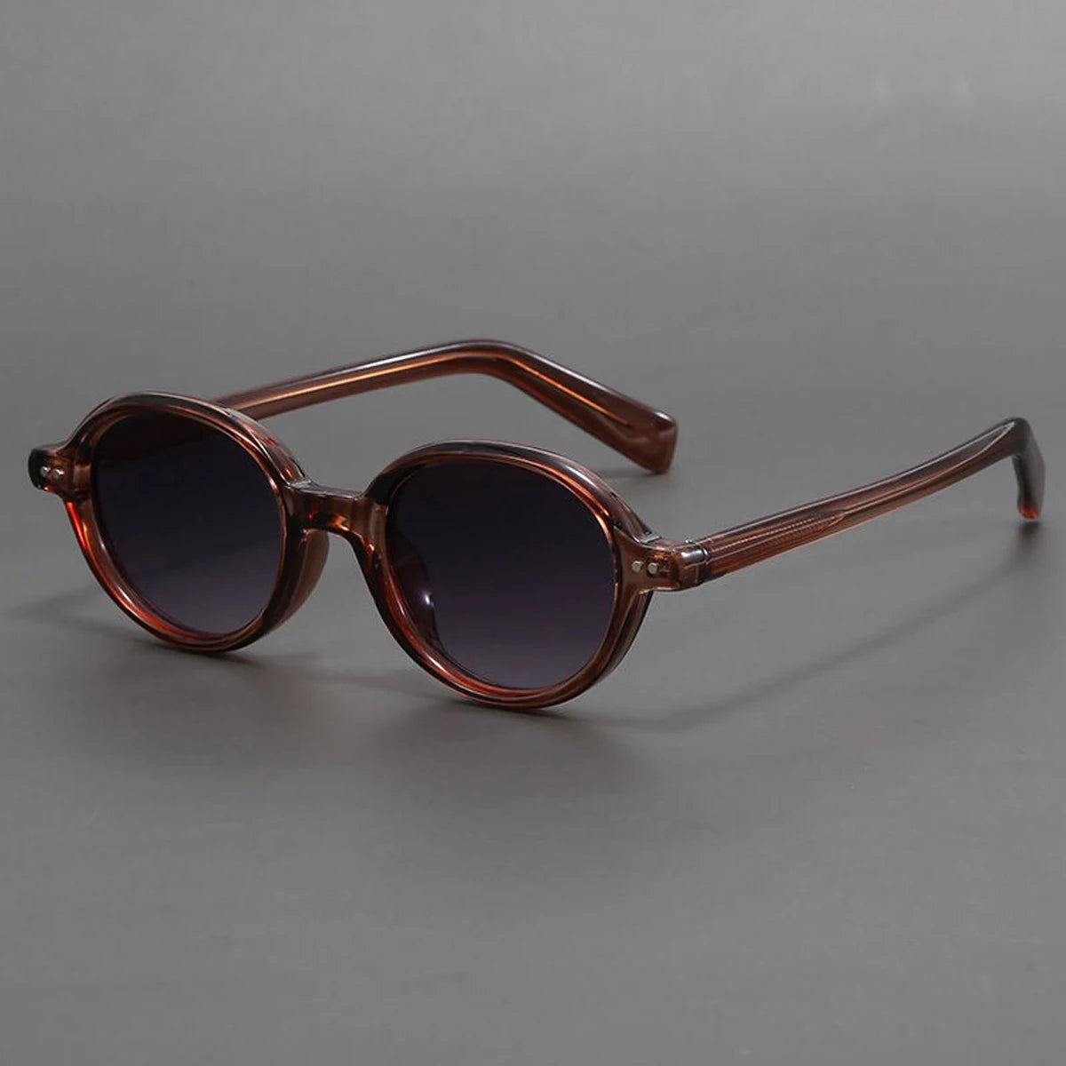 Óculos de Sol Redondos Pequenos de Acetato Polarizados para Homens e Mulheres Óculos de sol ovais femininos retrô em TR90 e acetato.