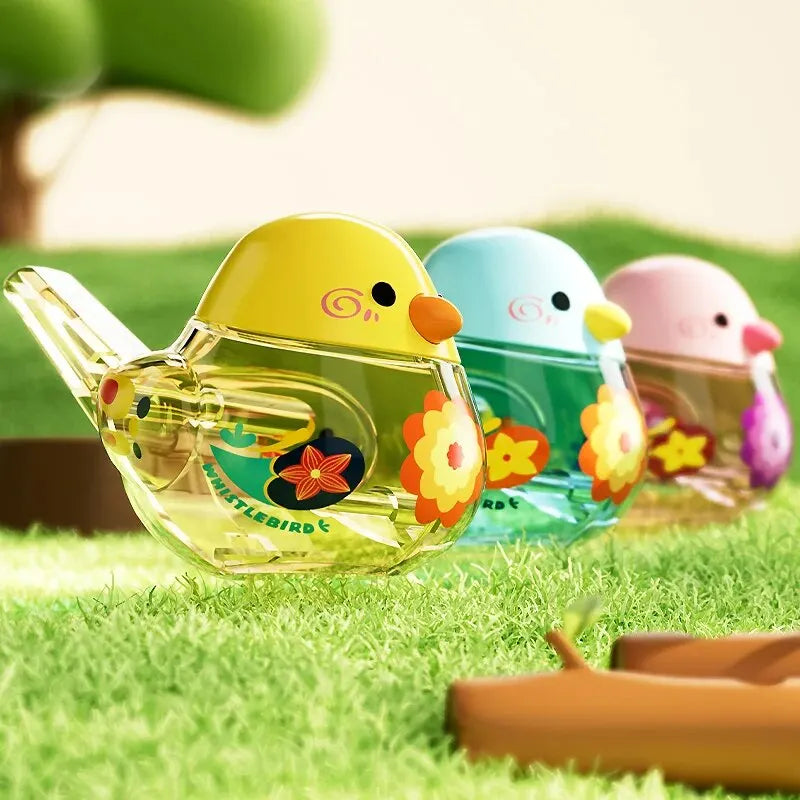 Apito de pássaro aquático para bebês e crianças – brinquedo educativo musical com adição de água, ideal para estímulo sensorial e treinamento auditivo.