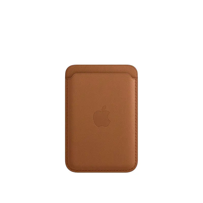 Carteira de couro original Apple MagSafe, titular de cartão magnético, case para iPhone 15, 14, 13, 12 Pro Max Plus. Acessórios para telefone.