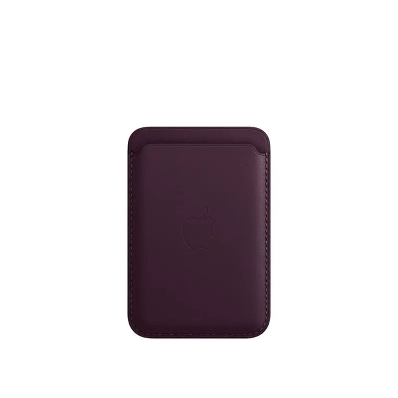 Carteira de couro original Apple MagSafe, titular de cartão magnético, case para iPhone 15, 14, 13, 12 Pro Max Plus. Acessórios para telefone.